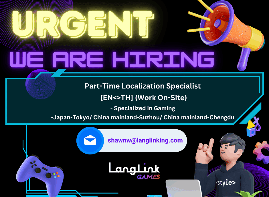 LangLink Hiring ENTH Localization Specialist