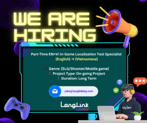 Part Time ENVI In Game Localization Test Specialist