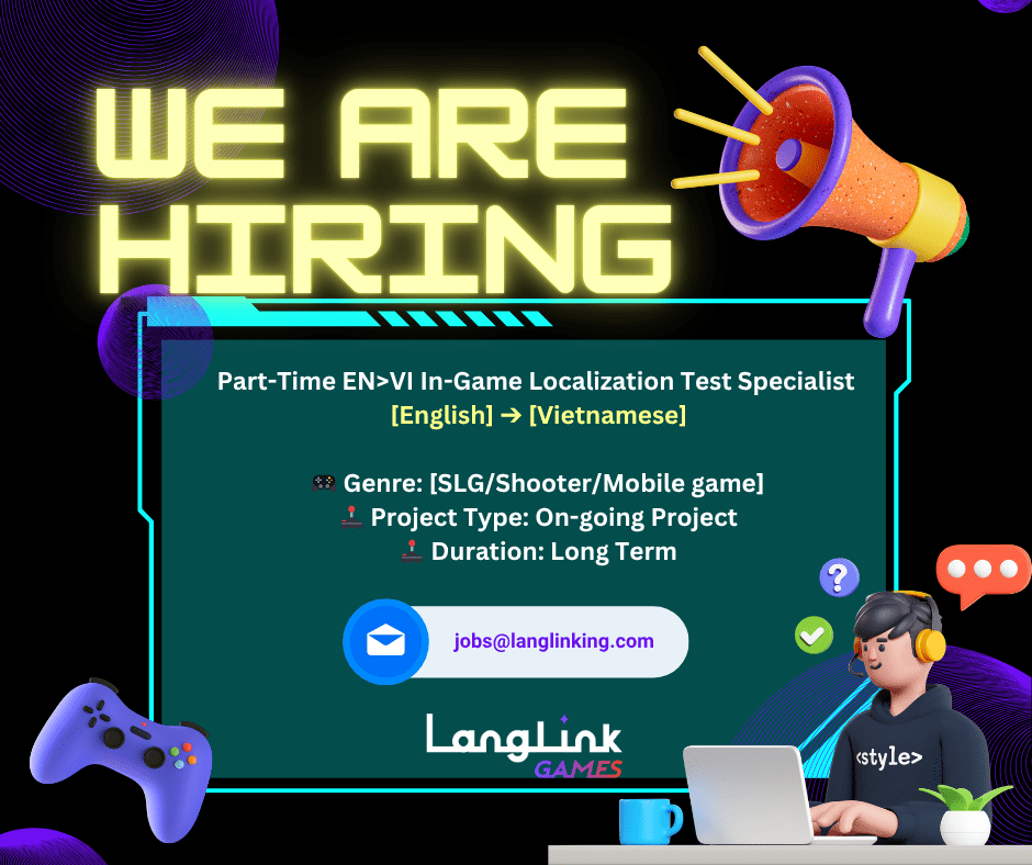 Part Time ENVI In Game Localization Test Specialist