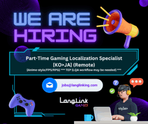 Part Time Gaming Localization Specialist KO JA