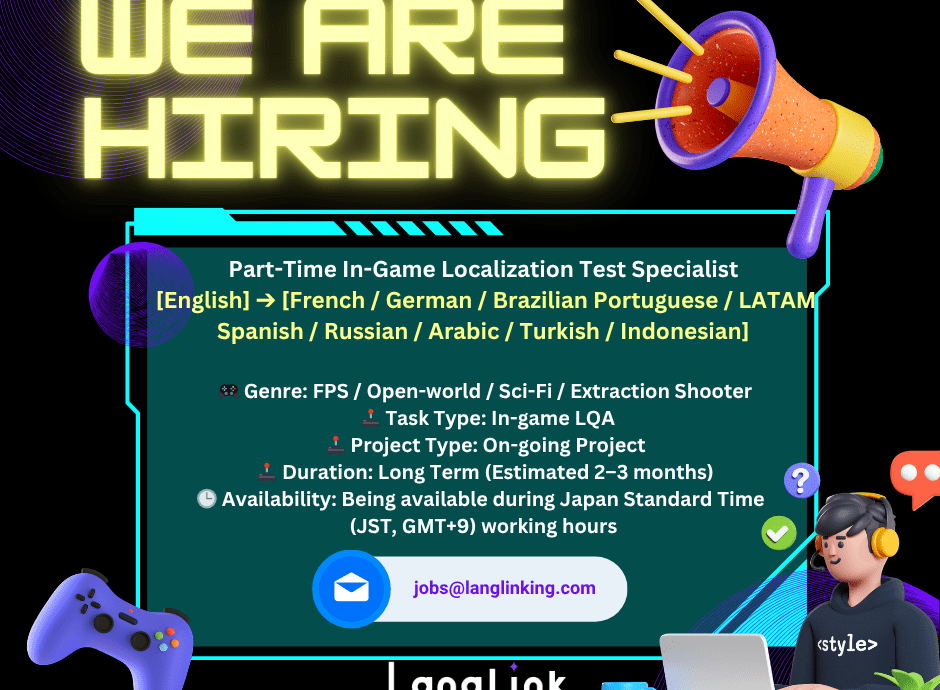 Linkedin Hiring Post LQA FPS Open world Sci Fi Extraction Shooter