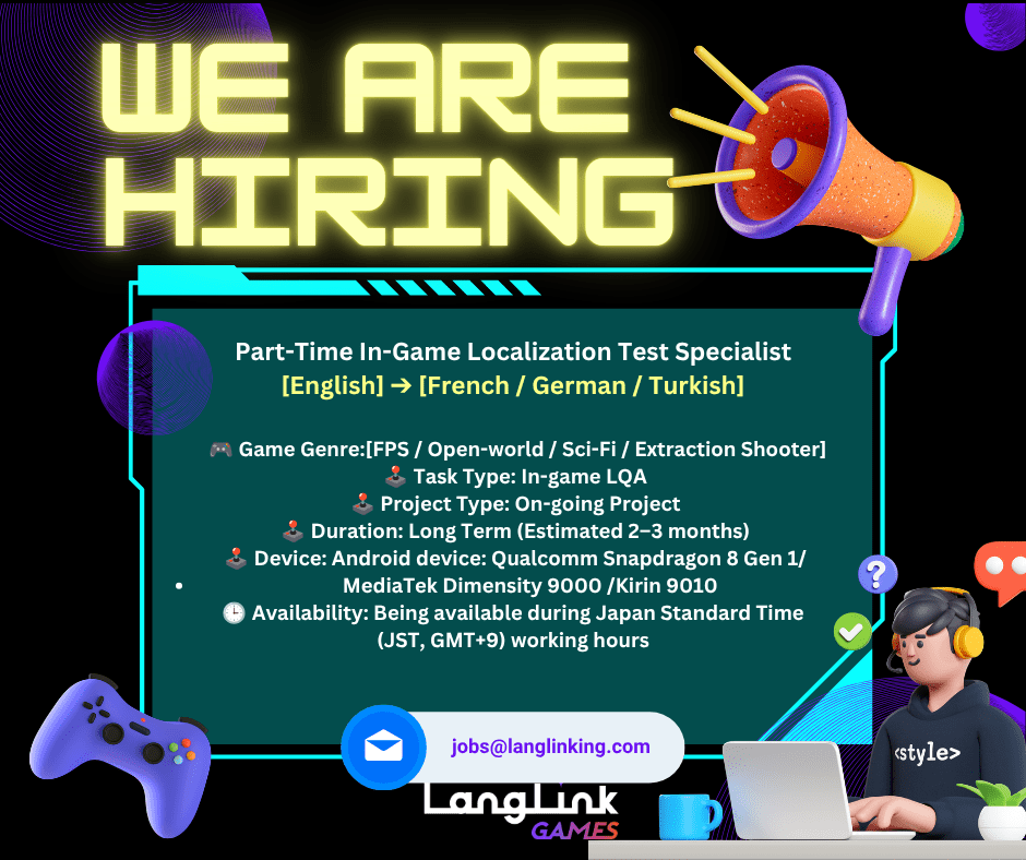 Linkedin Hiring Post English to French German Turkish
